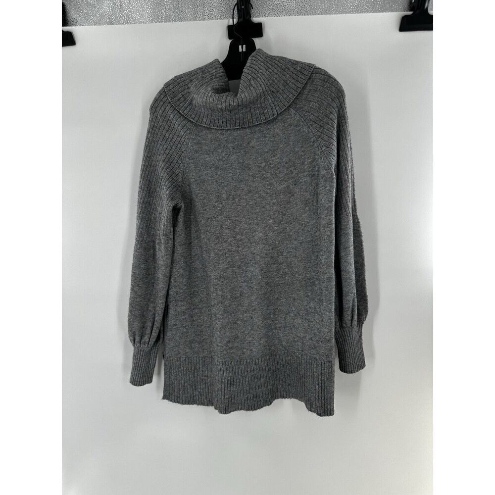 Anthropologie Sweater Sz M Cowlneck Ribbbed Oversized Grey Paloma Balloon Sleeve - Picture 6 of 12